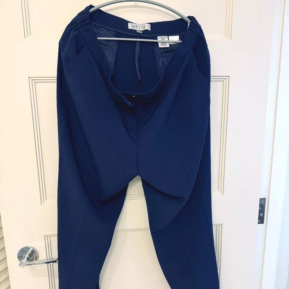 ECU - Size 14 - Kasper Navy Blue Suit Pants Straight Leg